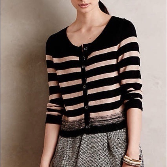 Nwt Anthropologie stripped button up sweater - Picture 2 of 10